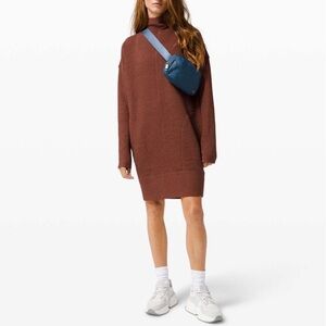 Lululemon Call for Cozy Dress, Heathered Ancient Copper color, size 6